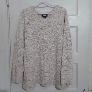 Lands’ End Women’s Fisherman Sweater Cream